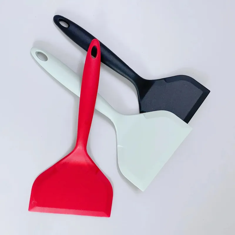 ไม้พายซิลิโคนแพนเค้กพลั่วไข่เจียว Spatula Turner สำหรับไข่ปลาแพนเค้ก Non Stick กว้างนุ่มพิซซ่า Shovel Kitchen Scraper — image 3