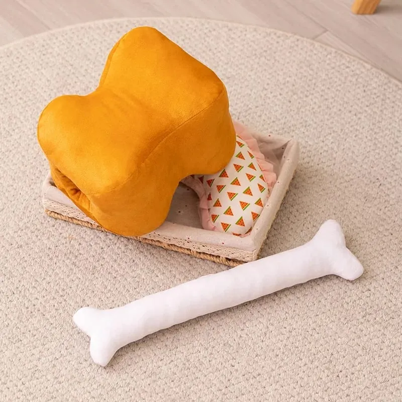 40 cm Knochen-In Fleisch Plüsch Knochen Kissen Lustige Fleisch Schreibtisch Nickerchen Kissen Gefüllte Weiche Puppe Für Schlafen Sofa kissen Zimmer Dekor — image 4