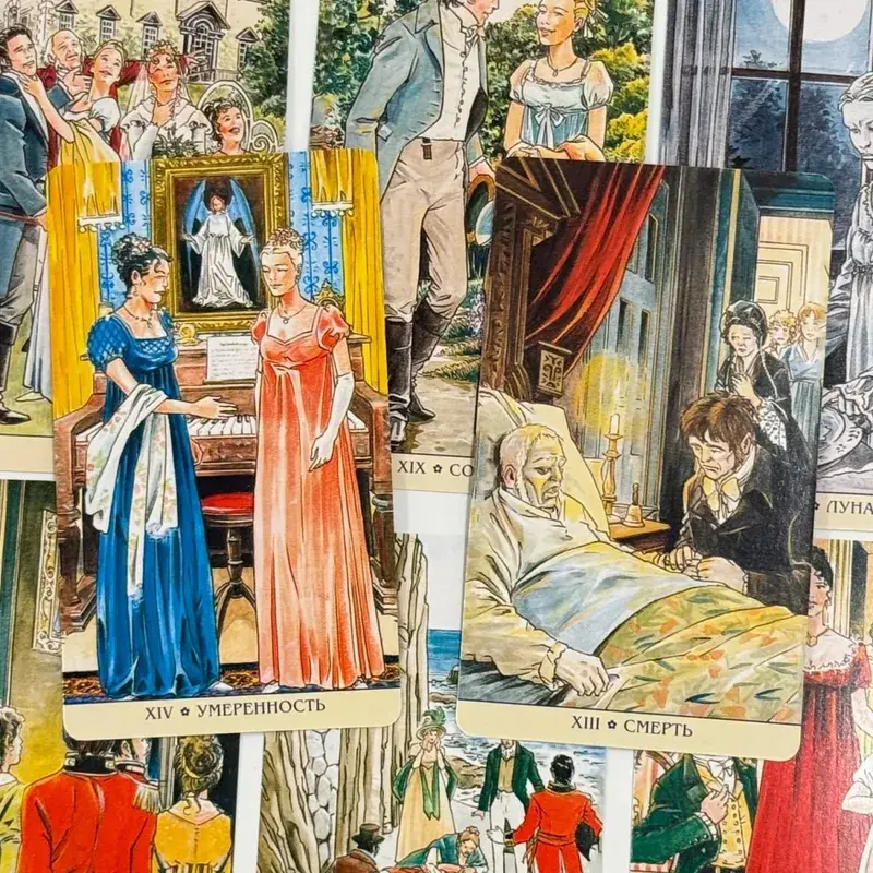 Versão Russa Cartas de Tarô Jane Austen Tаро джейн остин Русская версия Deck Tabuleiro Jogos de Mesa — image 4