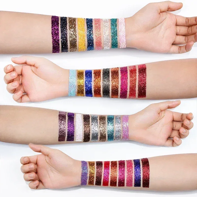 Ny Glitter Øjenskygge Professionel Makeup Monokrom skinnende Øjenskygge Pailletter Universal Party Cosmetic — image 4