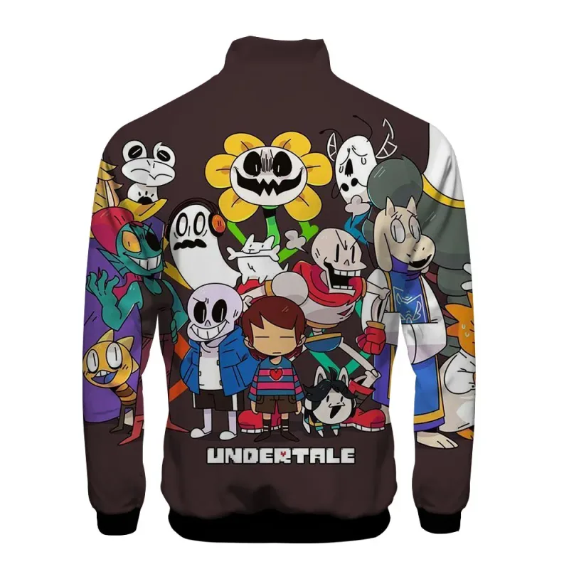 Sang Trọng Phổ Biến Sans Undertale 3D In Hình Dây Kéo Áo Raglan Áo Gió Bé Trai/Bé Gái Thoải Mái Cổ Đứng Áo Áo Khoác — image 9