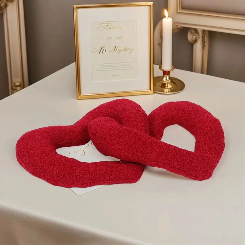 หัวใจสีแดงหมอนเบาะ Handmade Soft Love โยนหมอนตกแต่งสำหรับโซฟาข้างเตียงวันวาเลนไทน์ตกแต่งบ้านโรแมนติก — image 2
