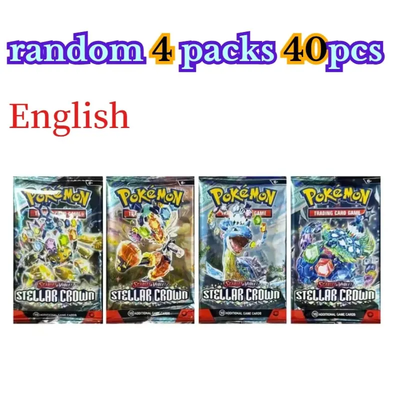 fun 40 Pieces Pokemon Card Pack 4 Sets Sun Moon Violet 151 English Trading Cards Collectible Toys Halloween Gift Fantasy Sci Fi — image 10