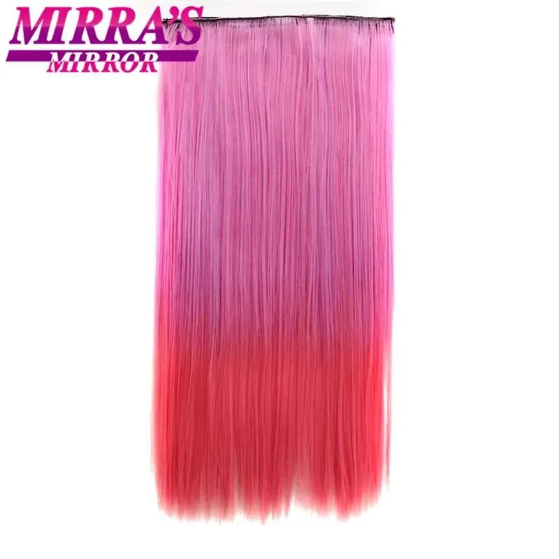 Clip In Hair Extensions With Clips Hairpieces Synthetic Extension False/Fake Hair Blonde Eunice Hair Long Hair Pieces Red Pink — image 48