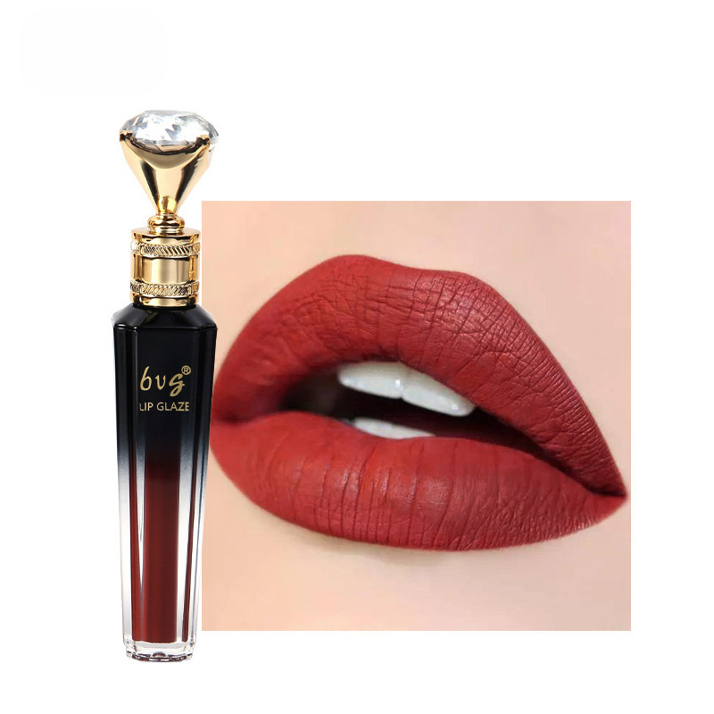 Lip Gloss Holdbar Fugtgivende Vandtæt Ikke-fadende Non-stick Cup Farve Holdbar Velvet Mat Lip Gloss Kosmetik til kvinder — image 10