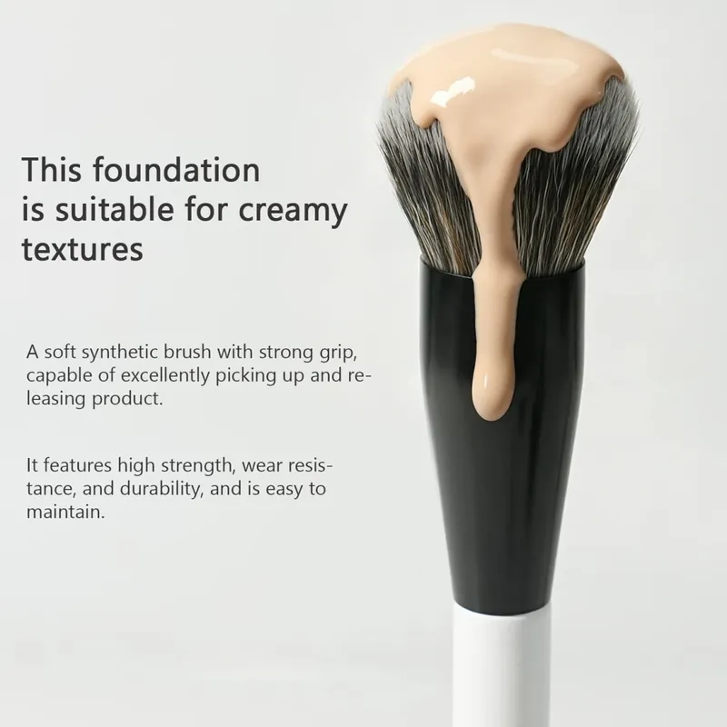 Foundation-Pinsel mit zwei Enden zum Mischen und Formen von Flüssigkeiten und Cremes — image 5