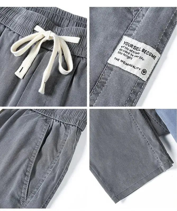 Jeans Kain Lyocell Lembut Musim Panas Pria Celana Denim Lurus Longgar Tipis Celana Panjang Kasual Pinggang Elastis Tali Serut Ukuran Besar M-5XL — image 8