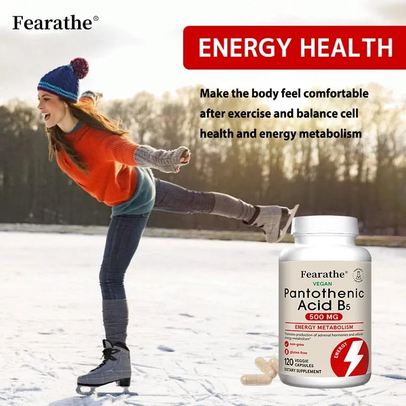 Pantothenic Acid B5 500 Mg Dietary Supplement Regulates Cellular Balance Maintains Energy Levels Supports Metabolism — image 5