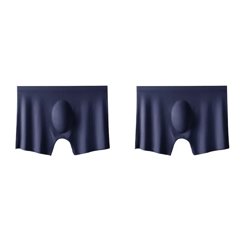 2Pc Men's Panties Ice Silk Underwear Men Underpants Boxers Seamless Man Ultra-thin Cool Breathable Boxer Shorts Male Boxershorts