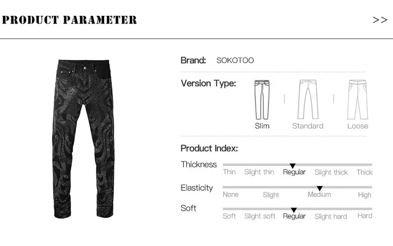 Mænd Crystal Denim Jeans Højkvalitets Rhinestone Stretch Bukser Streetwear Sorte Skinny Tapered Bukser — image 7