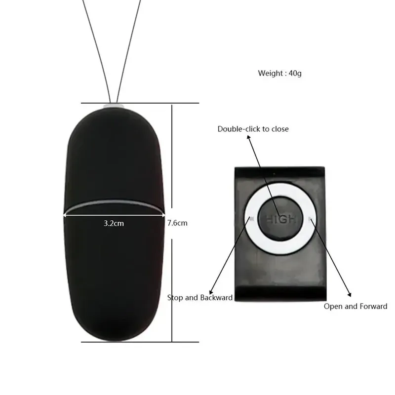 Adult Games Women Vibrating Jump Egg Wireless MP3 Remote Control Multi-Speed Vibrator Sex Toys For Women Sex Product Shop — image 2