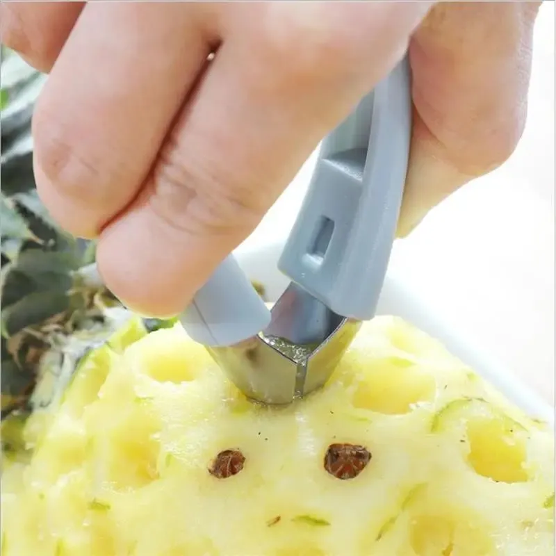 גזע עגבניות מנירוסטה מסיר עלים תותים חותך זרעי אננס קליפת פירות פינצטה גאדג'ט פורס מכונת מטבח — image 9