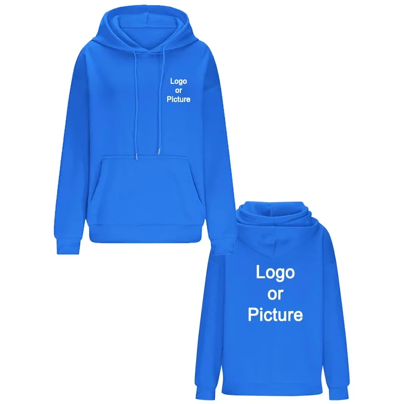 Gör-det-själv-design Oversize-huvtröjor Dammode Skräddarsytt tryckt lös långärmad axel Drop Cuff Sweathsirts Pullovers Sudadera — image 12