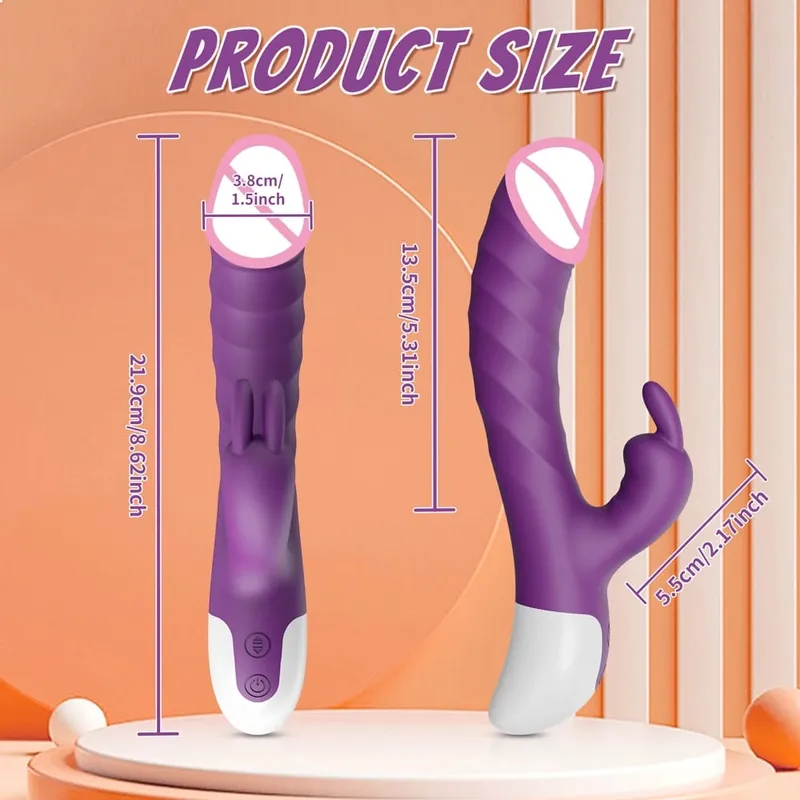 Giocattolo del sesso per le donne, vibratore del coniglio spinto per le donne, vibratore Dlido della vagina, stimolatore del clitoride del punto G, masturbazione femminile — image 5
