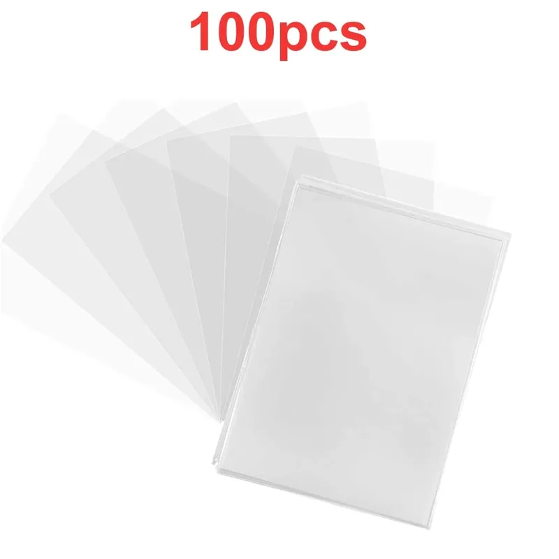 100 pezzi copertura trasparente per carte da gioco custodia protettiva trasparente per Pokmones gioco da tavolo ID cartella commerciale custodia per foto kit giocattolo