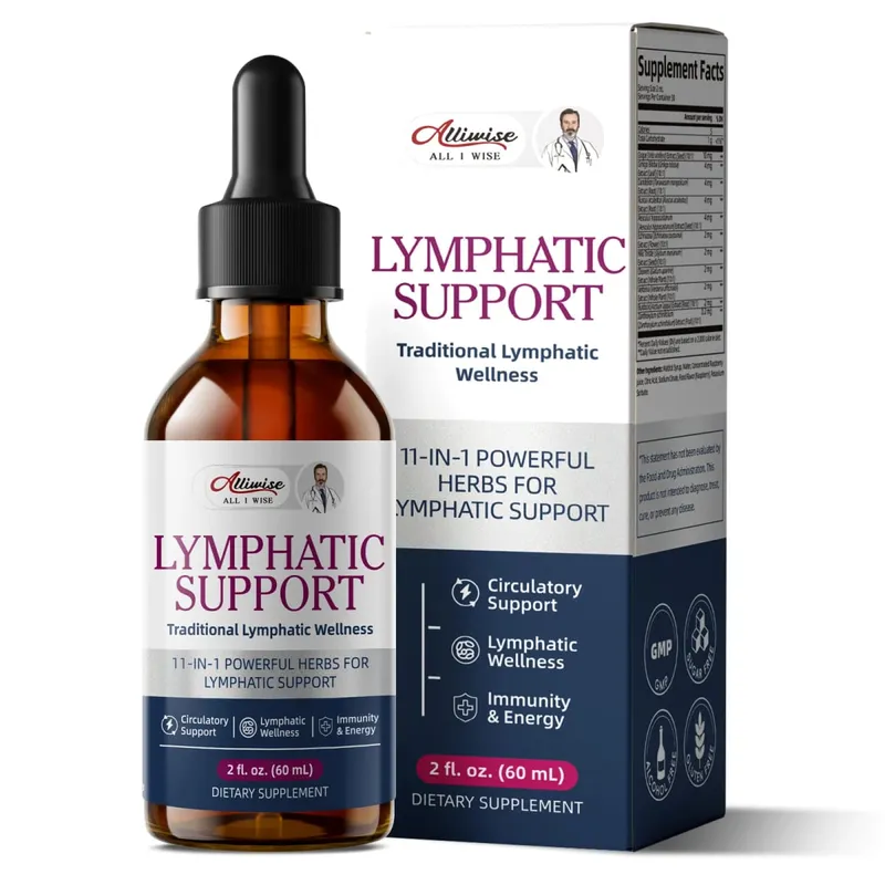 Alliwise Lymphatic Health Support Drops 11 in1 Herbal Compound Formula Καθαρισμός σώματος & Αναζωογόνηση Πεπτική Υποστήριξη Λεμφική Αποτοξίνωση
