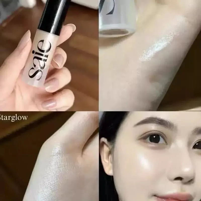 Saie 4-Colors Liquid Blush CHILLY SPICY Highlighter Sunglow Contouring Shimmer Powder Quick-drying Non-sticky Natural Texture — image 5