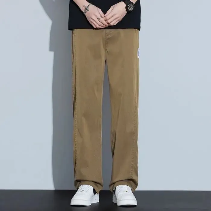 Jean d'été fin en Lyocell pour hommes, pantalon drapé en soie glacée, jambes larges, ample, droit, élastique, Ultra-fin, tailles M-5XL — image 11