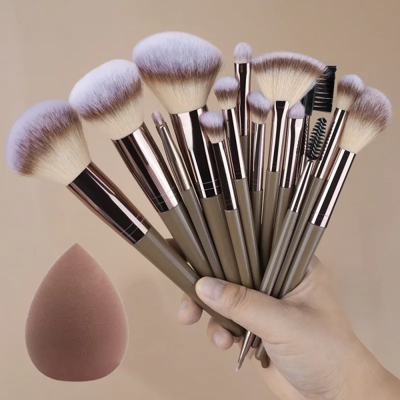 Set di pennelli per trucco da 20 pezzi Professionale Dettagli super morbidi Blush evidenziatore Fondotinta correttore Pennello per ombretto Strumento di bellezza per donna — image 17