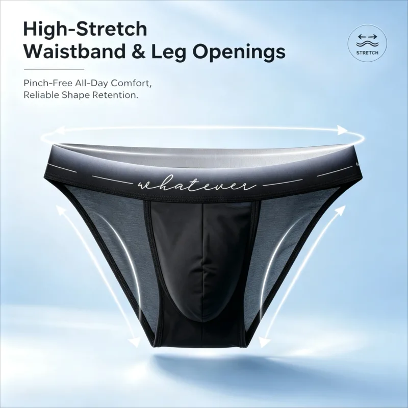 Hommes Glace Soie Coupe Haute Slip Imprimé Évacuant L'humidité Respirant Sous-Vêtements Athlétiques pour Bodybuilder Gym Usage Quotidien 1/3 Pièces Ensemble — image 3