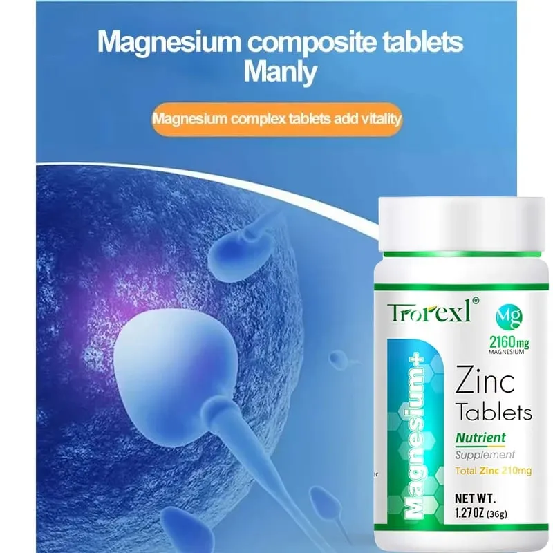 Le meilleur supplément de magnésium et de zinc, 60 comprimés, augmente la vitalité et la santé immunitaire — image 4