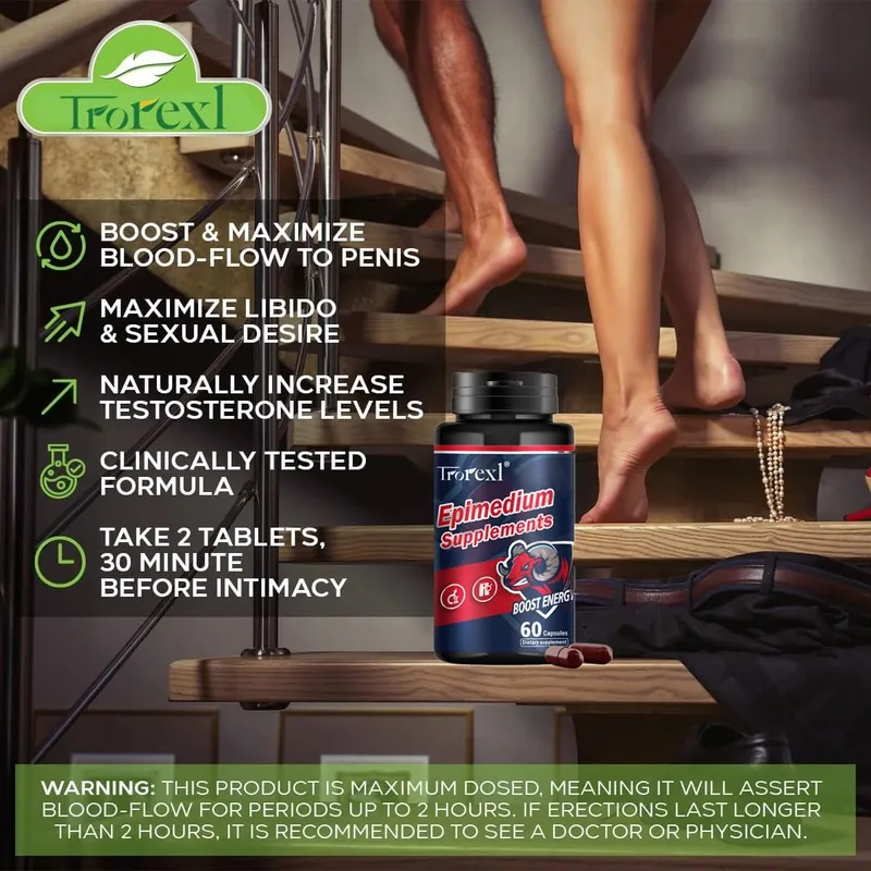 Men Nutrition Epimedium Supplement for Enhance Endurance Enlargement Fatigue Resistance — image 3