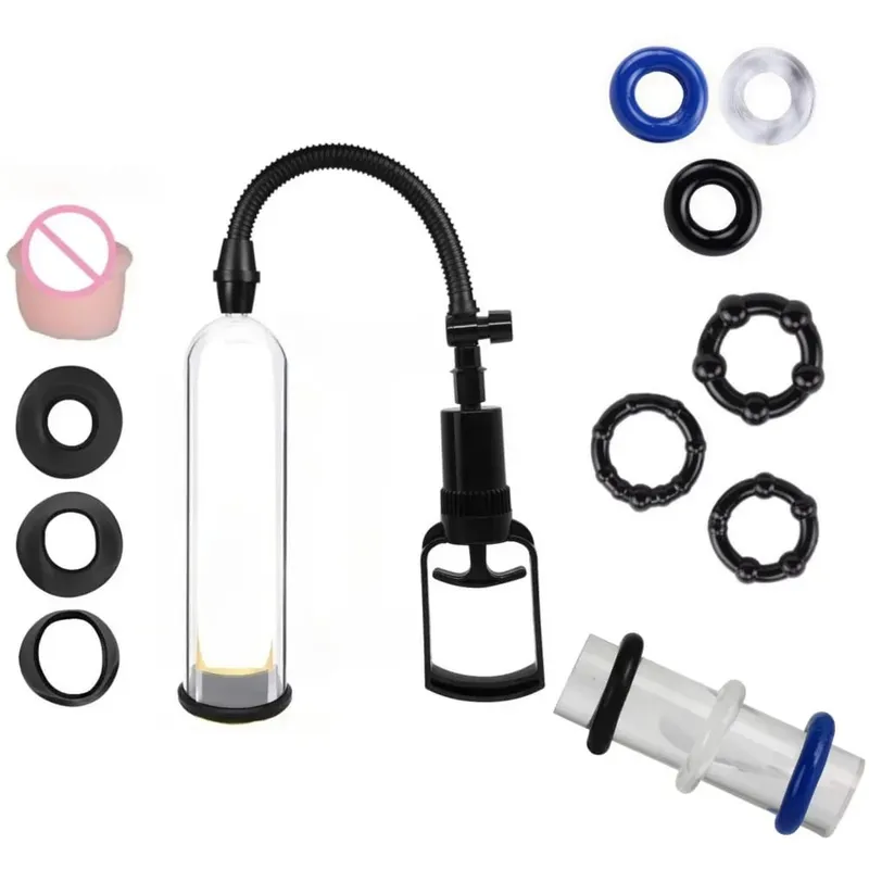 Pompa manuale per estensore del pene Giocattoli del sesso Dick Stimolare Extender Masturbatore Pompa per vuoto maschile Ingranditore del pene Grande cazzo Allenatore duraturo — image 1