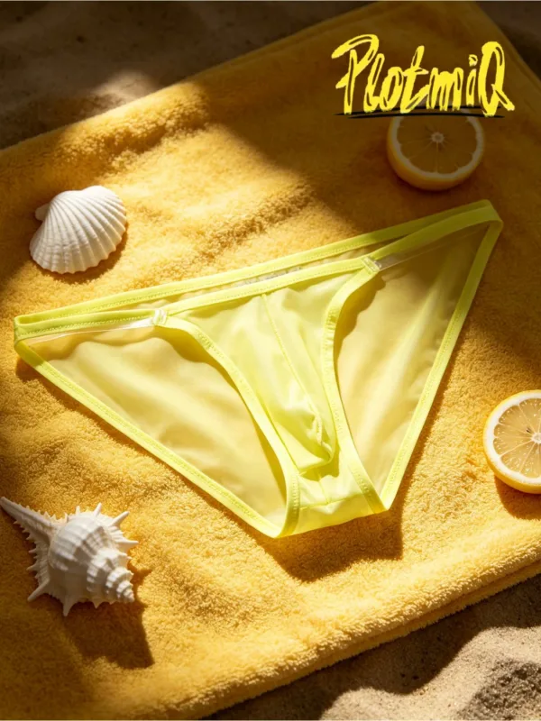 1 個メンズ薄型メッシュ Tバックシースルー通気性夏スタイル U ポーチ男性ブリーフ下着 — image 14