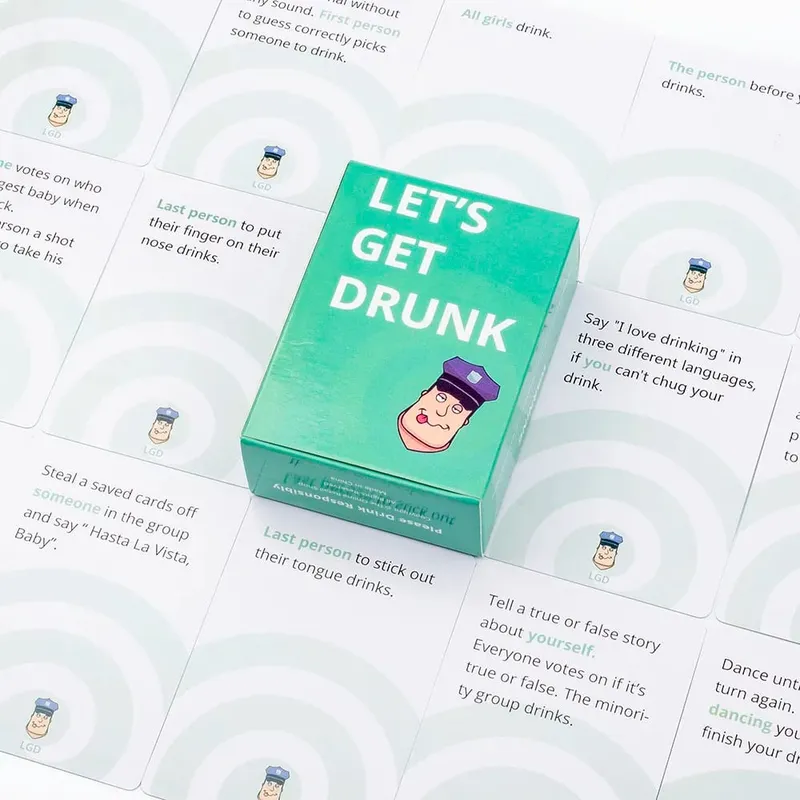 88 τεμ. Let's Get Drink Drinking Card Game in Box Αγγλική έκδοση για πάρτι Borad Games 8,8x6,3 cm — image 6