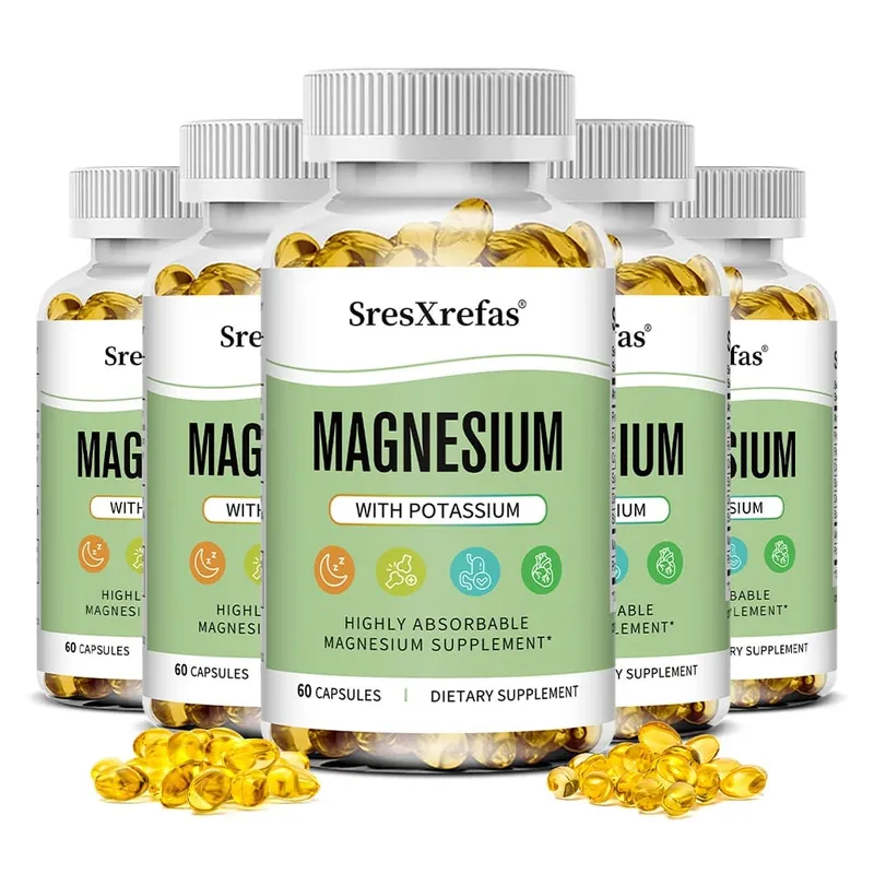 Magnesium Potassium Capsules for Beauty Sleep Quality Reduces Fatigue Headaches Cardiovascular Heart & Immune Health — image 9