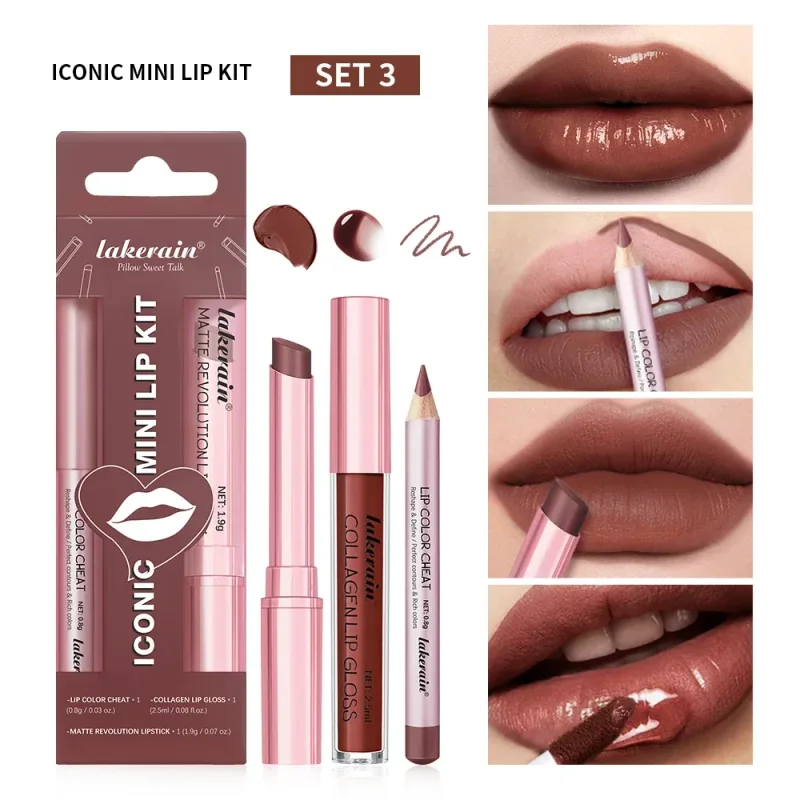 Ensemble de rouge à lèvres en velours imperméable, longue durée, résistant aux taches, noir, liquide, pour maquillage gothique d'halloween — image 3