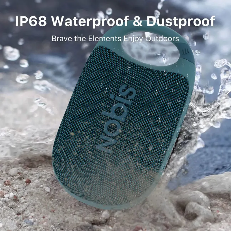 Portable Bluetooth Speaker with App Clip N1 Speaker Beat Mode Up to 24H Playtime IP68 Waterproof BT 5.3 HD Sound Stereo Pairing Custom EQ Perfect for Outdoor Home and Adventure — image 6