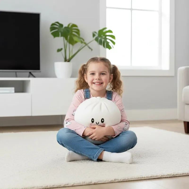 25cm Big Size Steamed Stuffed Bun Squishy Toy Kawaii Dumpling Squeeze Sensory Fidget Toy Soft Slow Rising Stress Relief for Kids — image 2