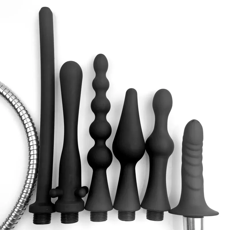 1 Pz Silicone butt flush plug-in doccia clistere dilatatori anali detergente per WC adulti giocattoli del sesso BDSM Bondage benessere sessuale — image 1