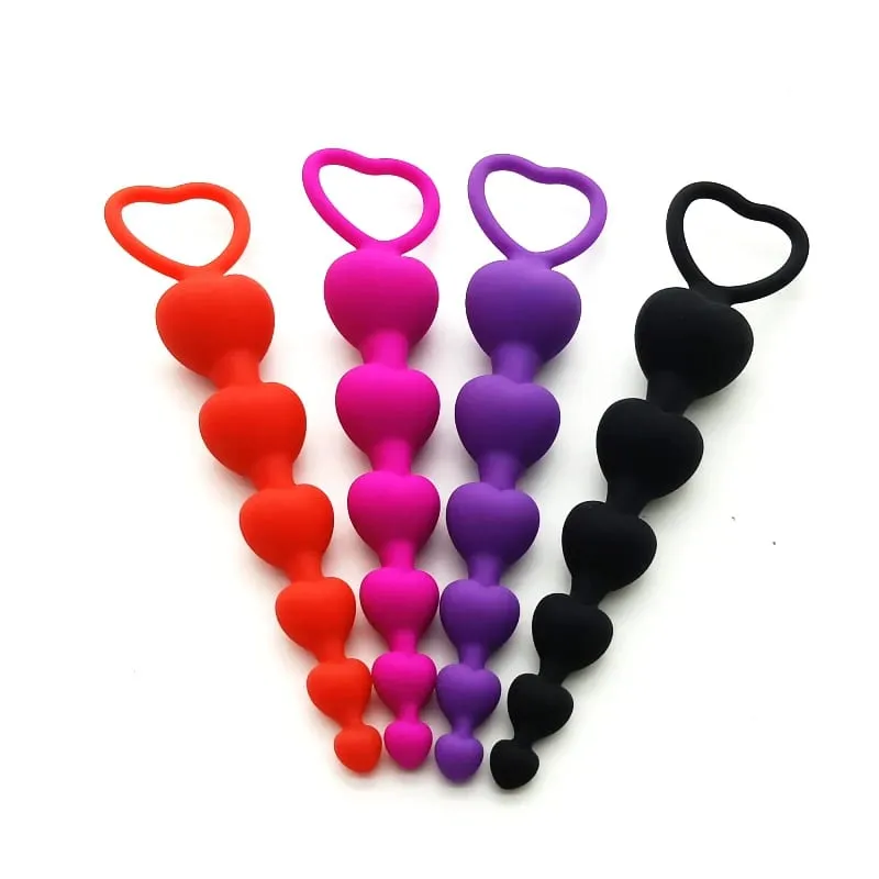 Perline anali super lunghe Plug anale Massaggio prostatico Big Butt Plug Palline vaginali Stimolazione anale Tirare tallone Dildo Giocattolo del sesso anale profondo — image 1