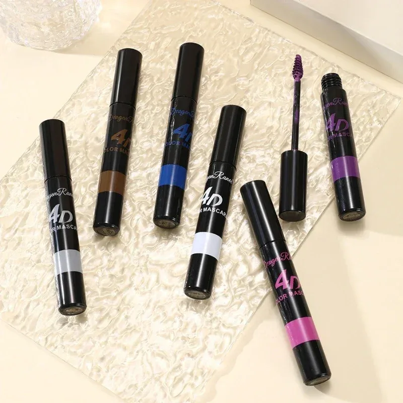 Gekleurde Mascara Make-up 4D Zijdeachtige Natuurlijke Lange Wimpers Mascara Waterproof Langdurige Uitbreiding Dikke Blijvende Curling Mascara — image 7
