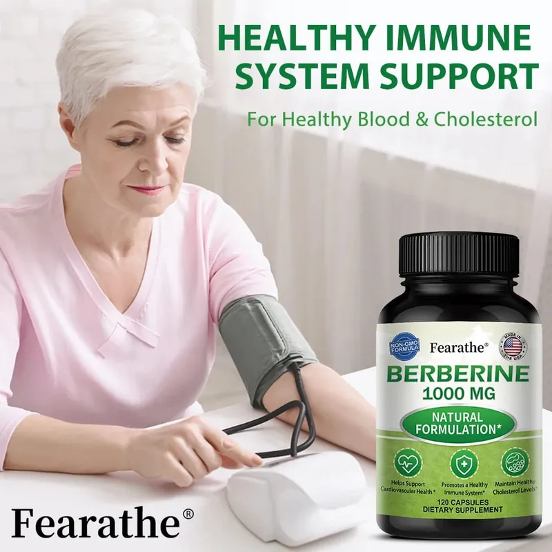 Berberine 1000 Mg Supplement Highly Absorbed Supports Cardiovascular Health Regulates Gut Flora Balance Improves Digestion