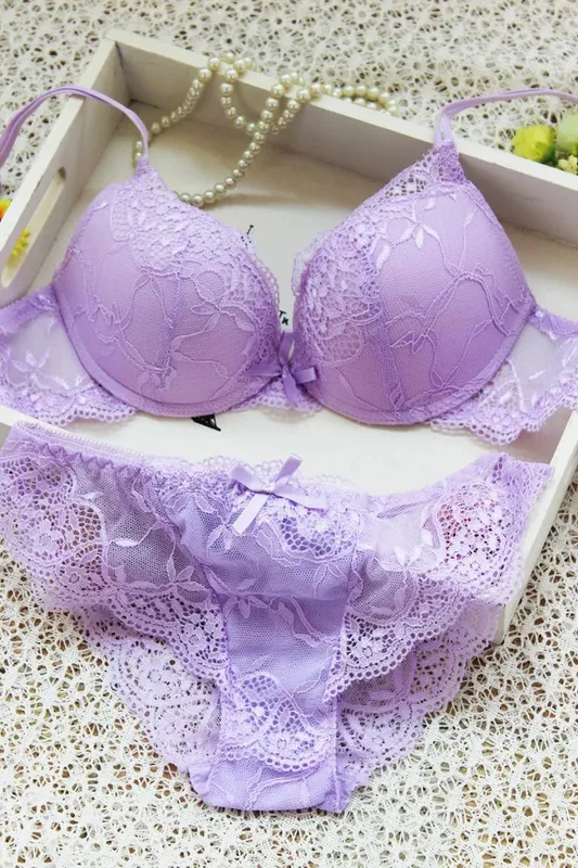 Lingerie Bellissima biancheria intima da 2 pezzi Set esotici di pizzo trasparente Vedi attraverso la delicata Bilizna Sexy Fancy Intimate — image 6