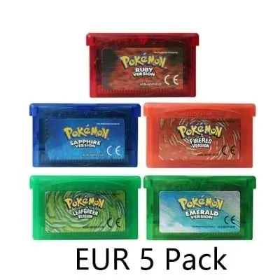 GBA jeu Pokemon série cartouche de jeu vidéo carte de Console Pokemon émeraude rouge feu rubis feuille vert saphir multi-langue — image 34