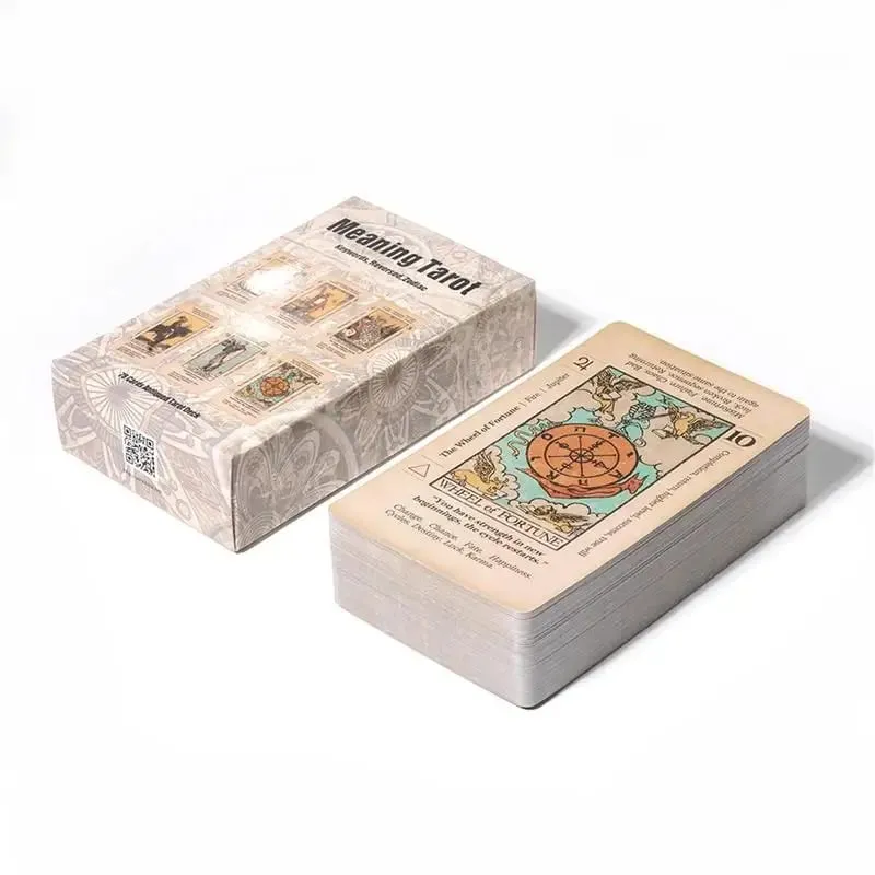 Tarot Card With Meaning On Them Beginner Tarot Keyword Antiqued Tarot Deck Learn Tarot 78 Cards Reversed — image 6