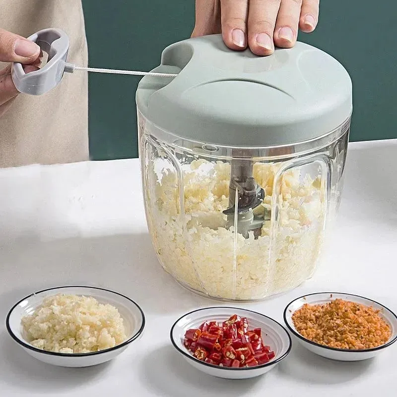 Nuovo Frantoio Verdura Cipolla Taglierina Da Cucina Accessori Da Cucina 500/900ML Manuale Tritacarne Aglio Chopper Ruotare GarlicPress — image 7