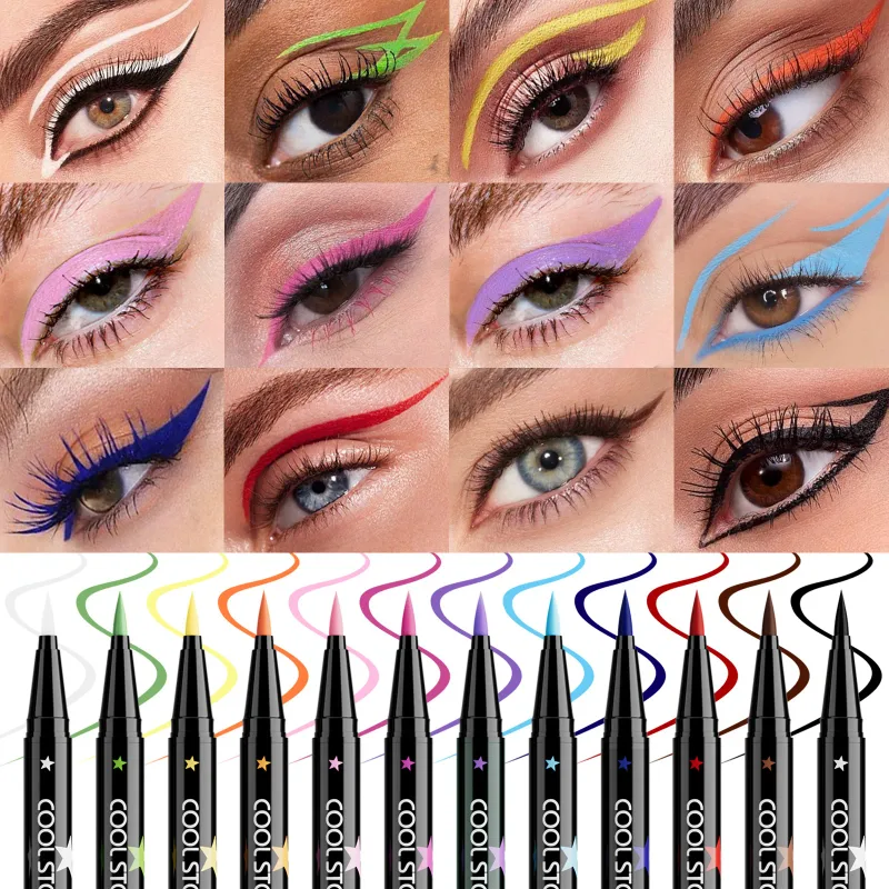 Rot, weiß, schwarz, wasserfester Eyeliner-Stift, untrafeiner flüssiger Eyeliner-Stift, schnell trocknend, langlebig, nicht verschmierend, Make-up-Kosmetik — image 5