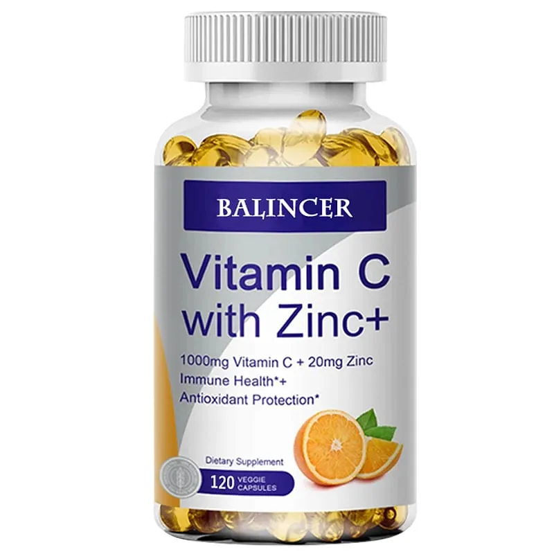 Vitamin C with Zinc Bioavailable Ascorbic Acid Zinc Oxide Non-GMO and Gluten-Free Supplement — image 8