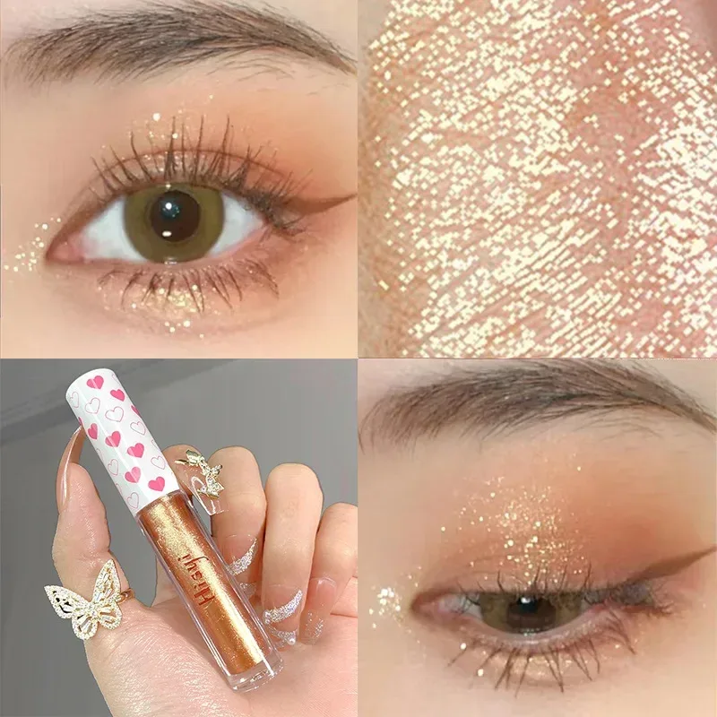 Liquid Eye Shadow Highlighter กันน้ำ Super Shiny Lasting Flakes Monochromatic Glitter Brighten Silkworm แต่งหน้า Maquillaje — image 12