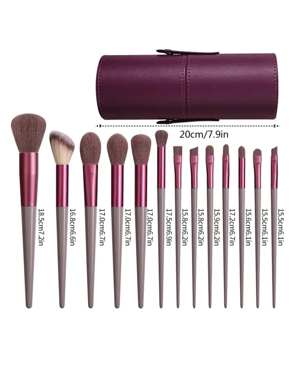 13PCS Set Berus Mekap Profesional Berus Makeup Foundation Gebu Lembut Pembayang Mata Concealer Blending Blush Brush Kabuki Alat Kecantikan Wanita — image 6