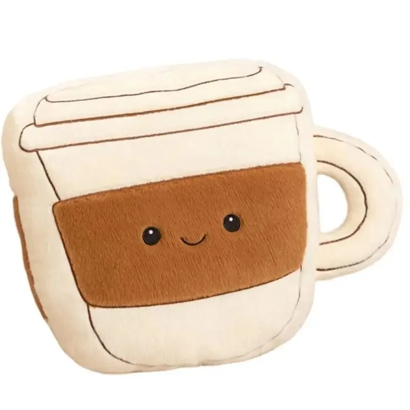 U13F กาแฟ Bean ตุ๊กตา Plush หมอนตุ๊กตาสั้นนุ่มพร้อมผ้าฝ้าย PP ตกแต่งโยนหมอนสำหรับห้องนอนโซฟาโต๊ะ — image 8