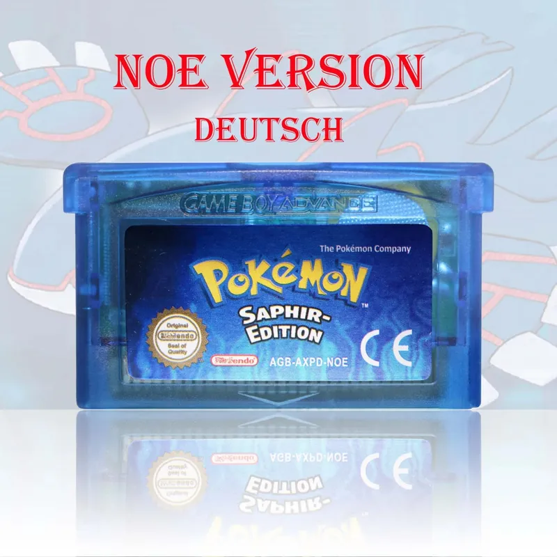 GBC/GBA NOE Version Pokemon Kristall/Smaragd/Feuerrote/Blattgrune/Rubin Game Cartridge Video Game Card High Quality With Battery — image 5