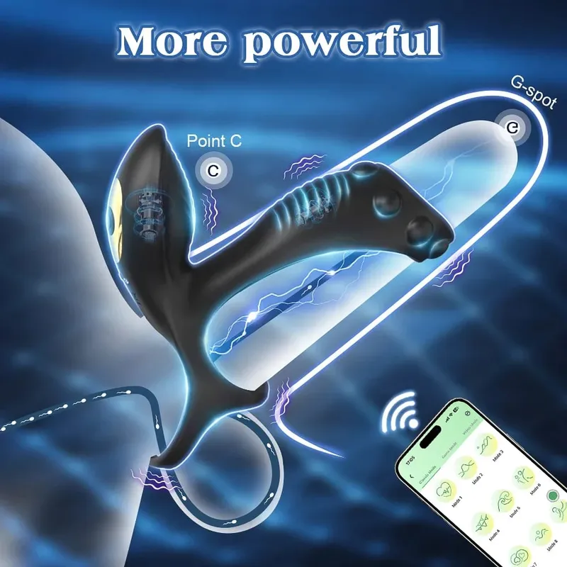 APP Control טבעת זין רוטטת טבעת לפין לגברים דגדגן ממריץ ויברטור לנשים עיכוב שפיכה צעצוע מין לזוגות — image 1