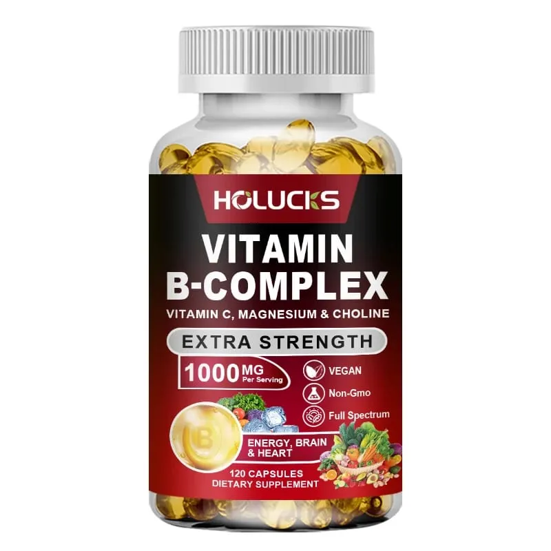 Cápsulas de complejo B de alta absorción con biotina y folato que respaldan el equilibrio del estado de ánimo Salud inmune de la piel y las uñas para la vida diaria — image 8