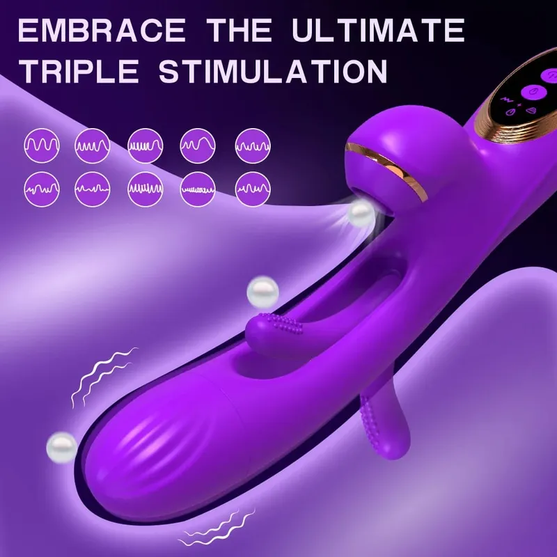 Menghisap Mengepak Vibrator untuk Wanita Kelentit G Spot Stimulator Dildo Mengetuk Faraj Massager Bergetar Dewasa Mainan Seks Wanita — image 4
